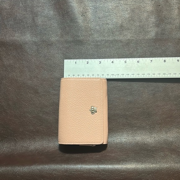 Luxury Pebbled Leather Bi Fold Wallet Beige Pink…NWOT! Please read description. - Picture 11 of 11